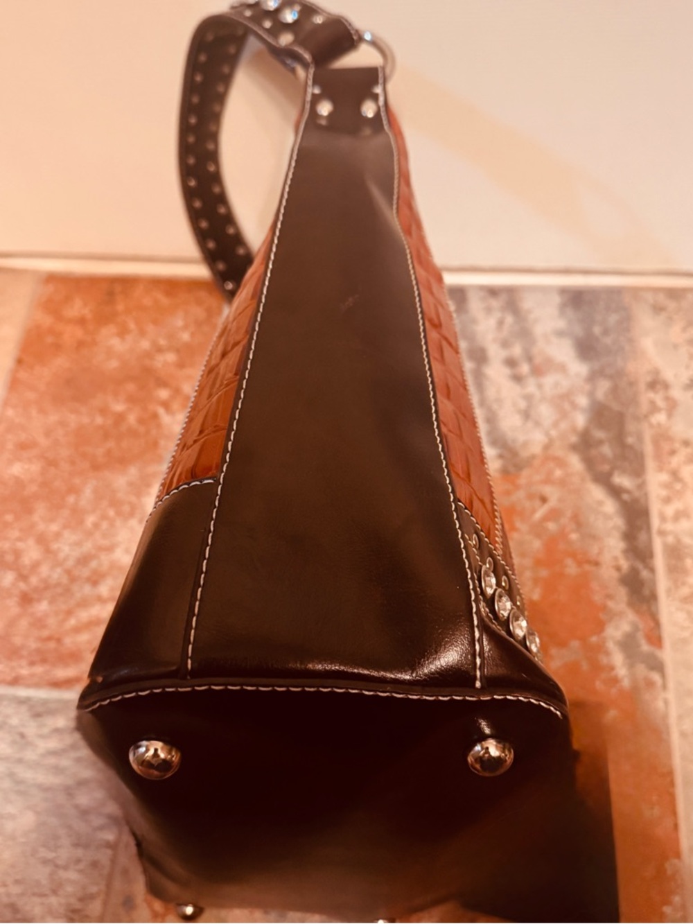 Fabulous Multicolor Animal Print Rhinestone Studded Shoulder Bag! - Picture 12 of 16